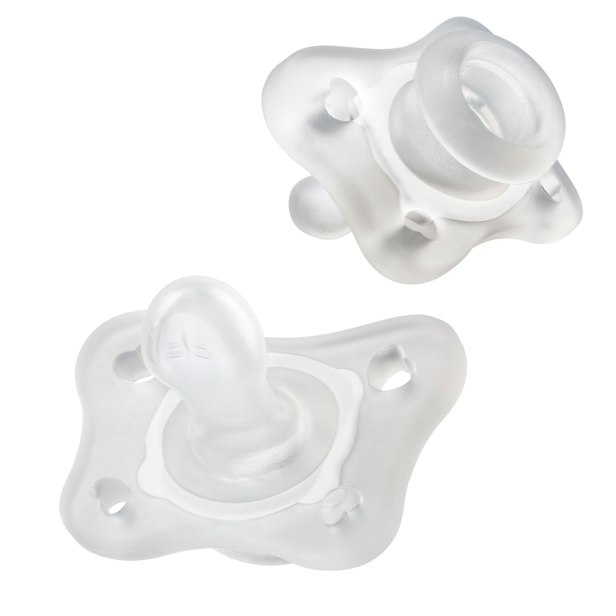 Chicco PhysioForma Silicone Mini Orthodontic Pacifier 0-2m (2pc) - Clear